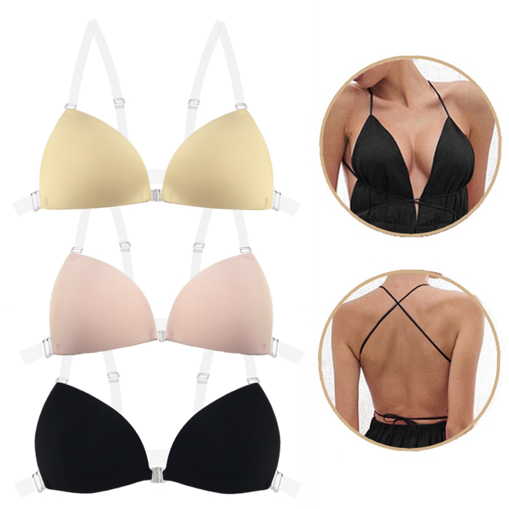 Push Up Bra Padded - Sticky Bra for Women Backless Wedding