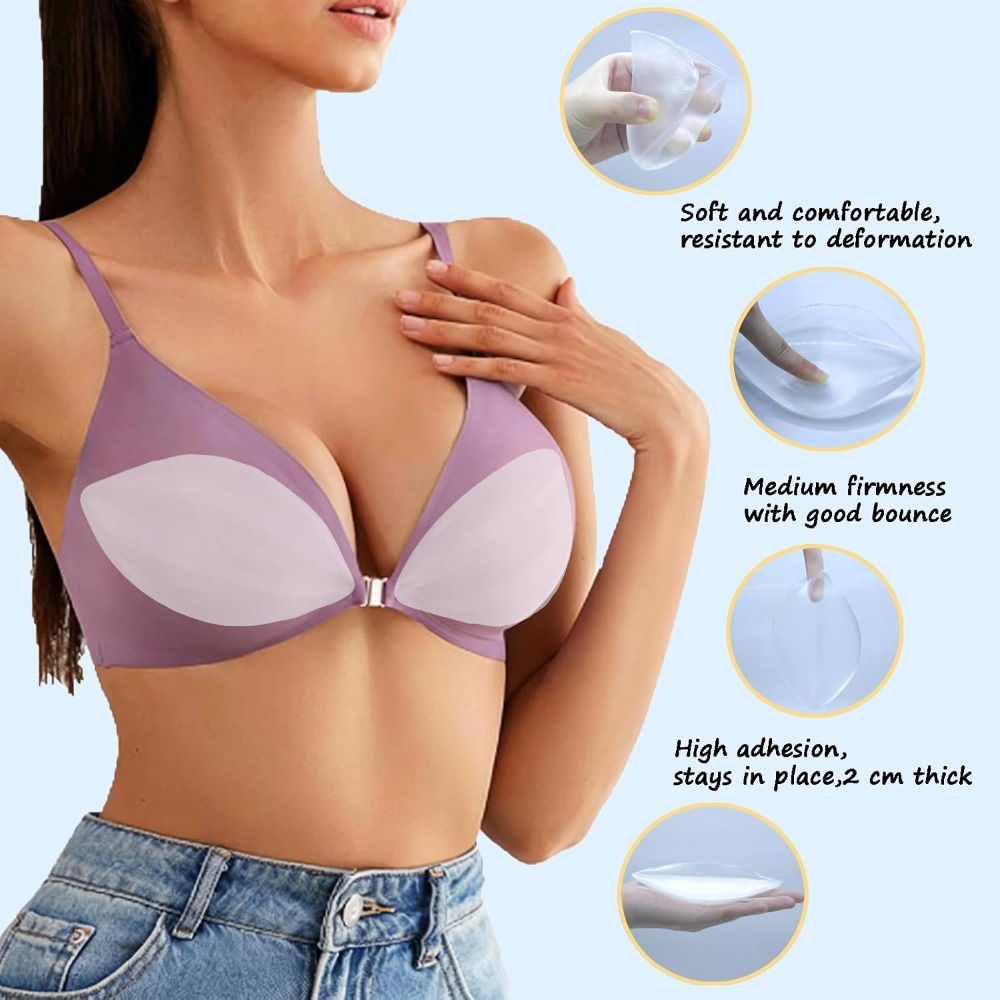Adhesive Silicone Bra Inserts  - Push Up Bra Padded 评论和价格