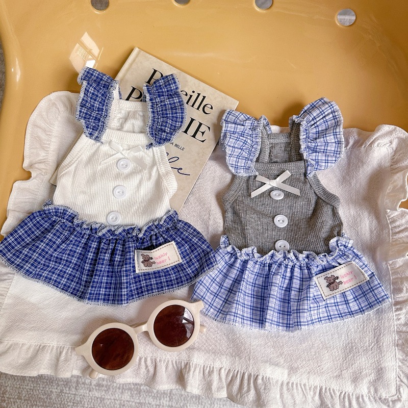 Pet Dress Summer Vest Checkere - Lace Teddy Lingerie 评论和价格